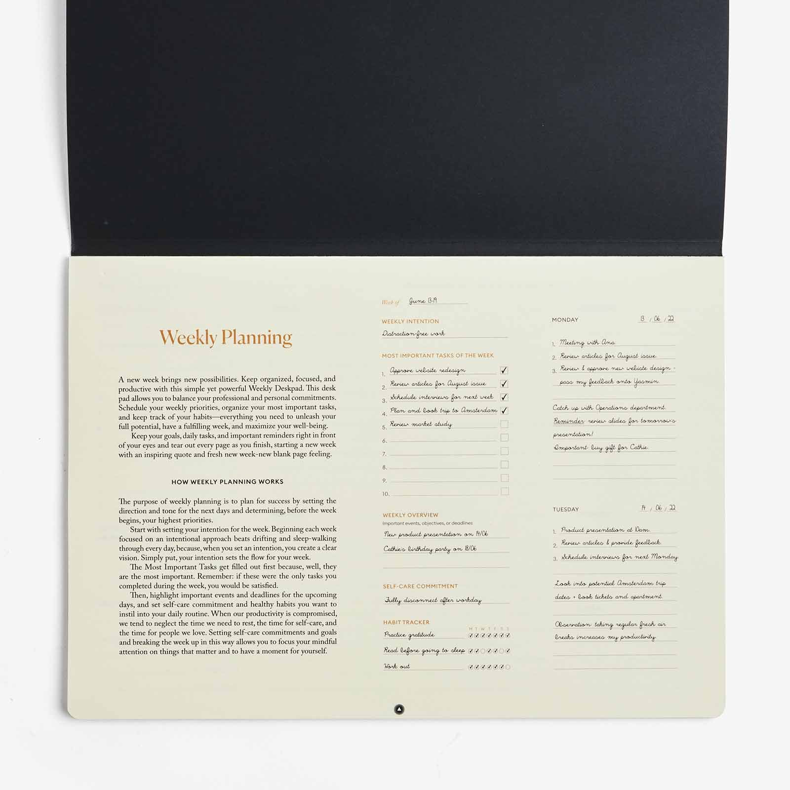 Productivity Weekly Desk Pad