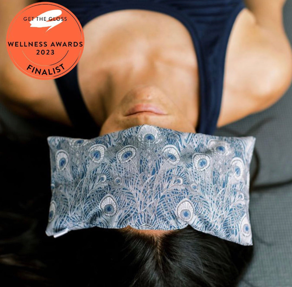 Aromatherapy Eye Pillow - Strawberry Thief Black